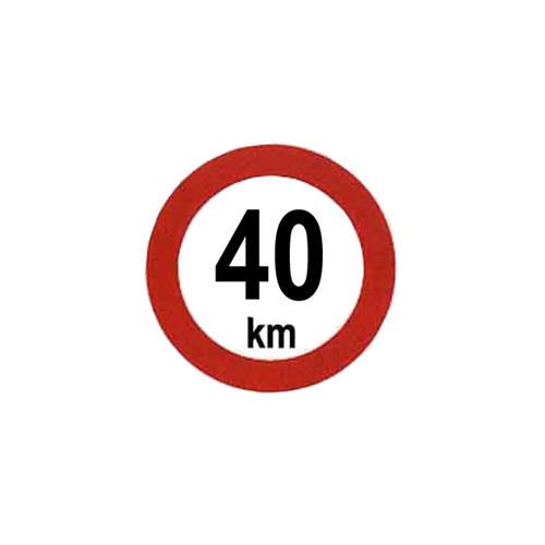 Self-adhesive marking of design speeds 40 km